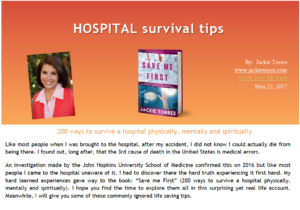 Hospital Survival Tips by Jackie Torres